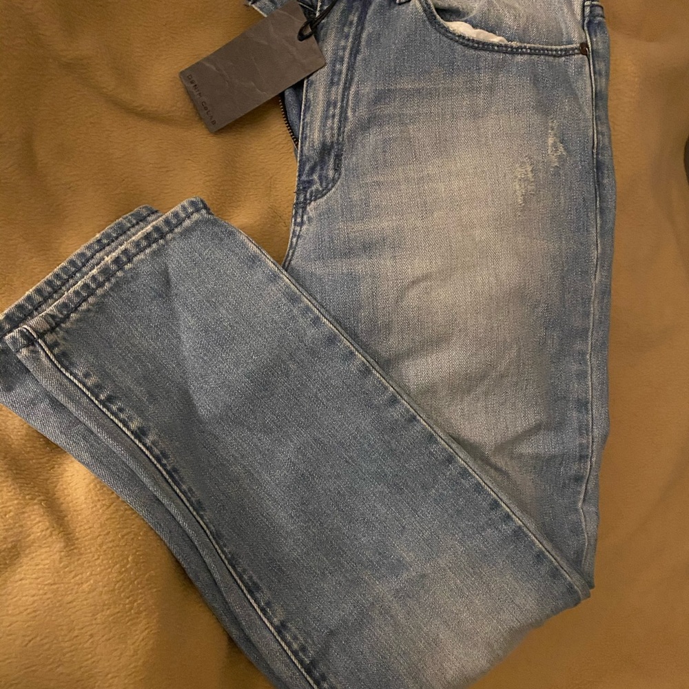 #3A33 Mid Slim Ankle Moon Blue Jeans
